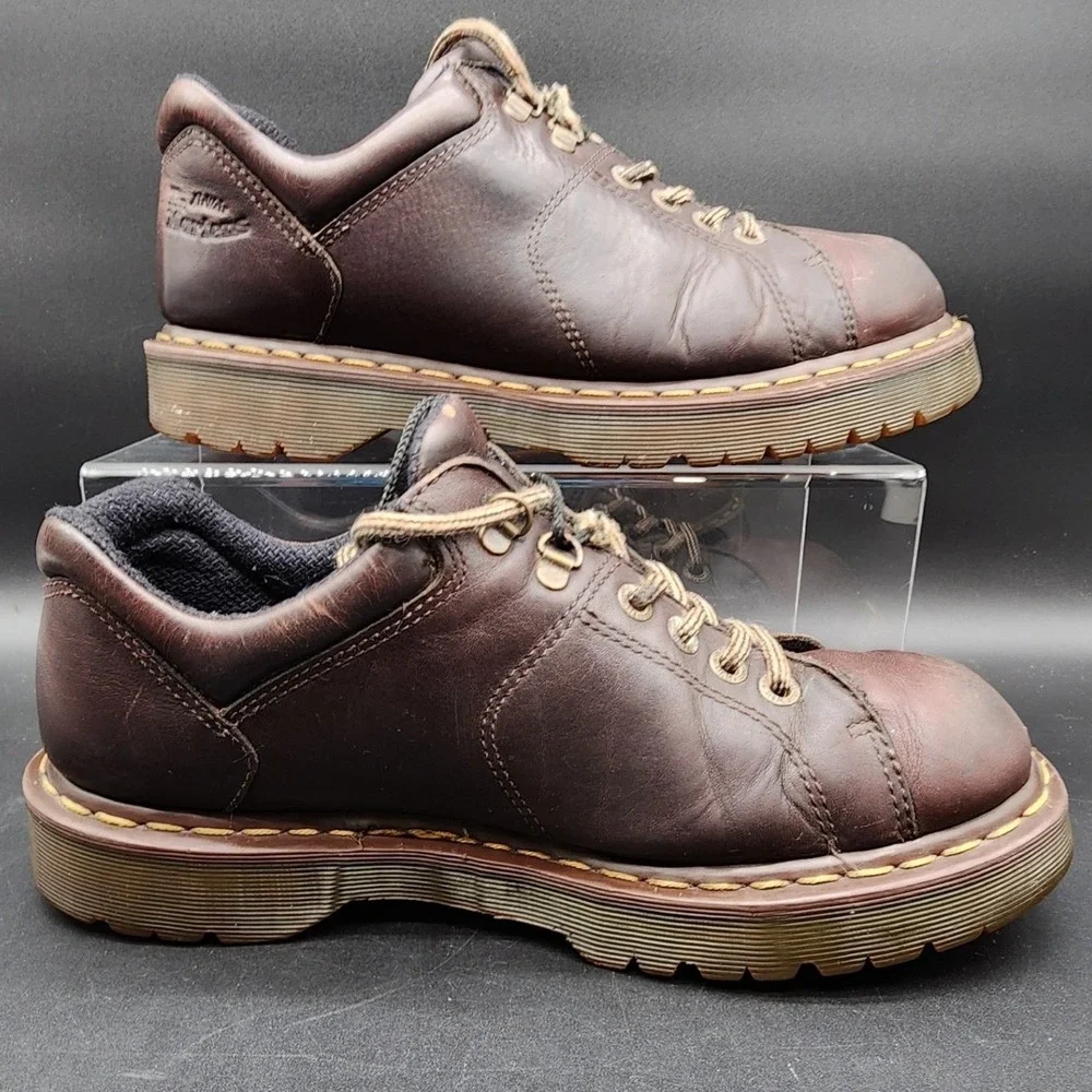 Dr. Martens 12 Brown 8312 Leather Oxford Grunge Gorpcore Punk Industrial Rugged